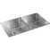 Crosstown 32" L x 19" W Double Basin Undermount Kitchen Sink with Basket Strainer