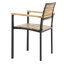Chaise de cour arrière - et noir, bois, moderne et extérieur tendance