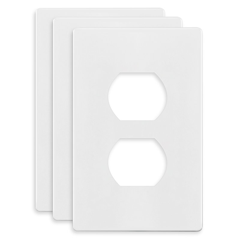 Plaques murales sans vis ENERLITES - Blanc, Blanc, 3