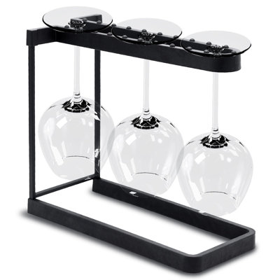 Tabletop Wine Glass Drying Rack  (Black)