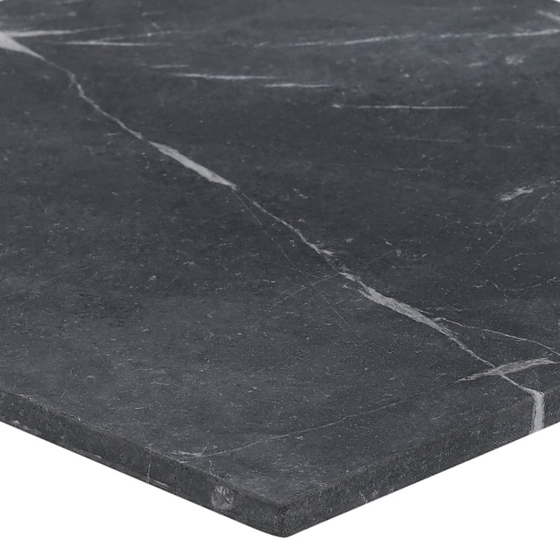 Avanti 12x12 Tumbled Marble Tile, Nero Marquina