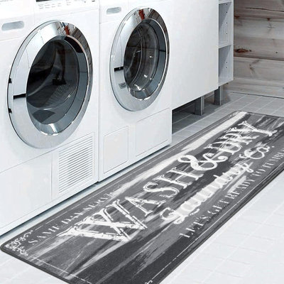 Gray Nylon Laundry Room Mat 2×6FT Kitchen Mat