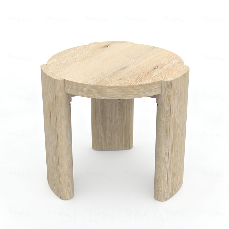 Modern Style Natural Finish Round Dining Table