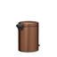 Poubelle à pédale NewIcon Brabantia, 1,3 gallon (5 litres) - Bronze chaud-124994973-124994975