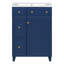 Armoire de meuble-lavabo 24 po avec lavabo en céramique, 2 tiroirs, 1 porte-2070623783
