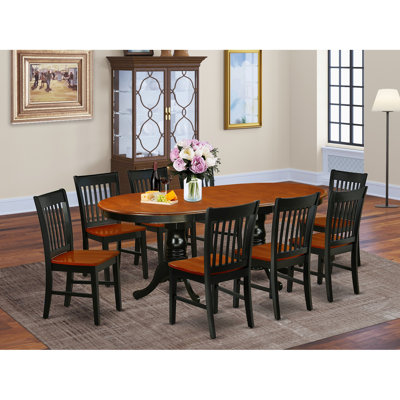 Berrycone 9 - Piece Extendable Rubberwood Solid Wood Dining Set