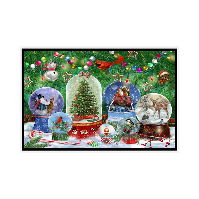 Magie de Noël II - reproduction d'art murale - toile encadrée, H 32 po x l 48 po, Impression encadrée sans passe-partout