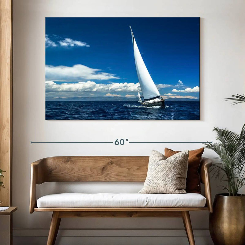 Mehar Mediterranean Waters Sailboat, 34" H x 51" W