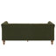 73.5" W Chesterfield Tufted Sofa with Flared Arms Multi-Cushion Seat Green Pu Upholstery