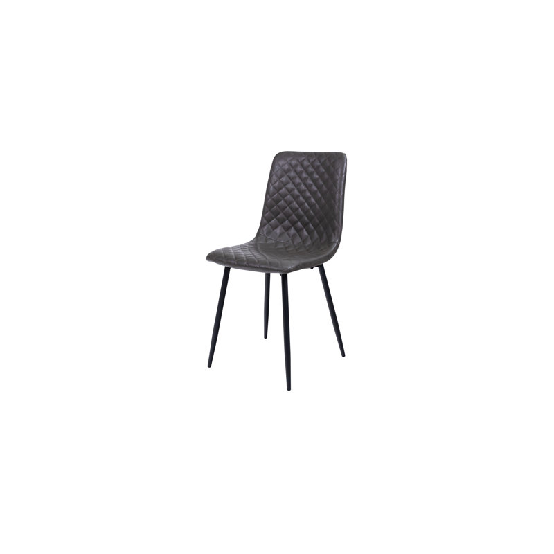 47cm H Polyurethane Upholstered Side Chair in Grey