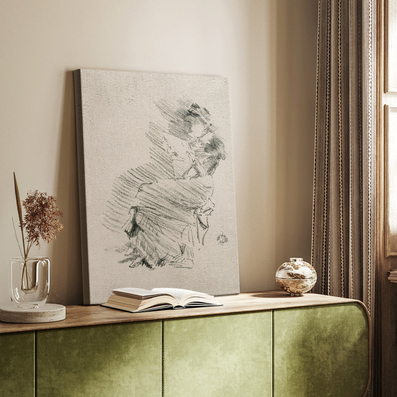 Croquis rétro Lxxxxi - Cavas enveloppés de galerie, H 18 po x l 12 po
