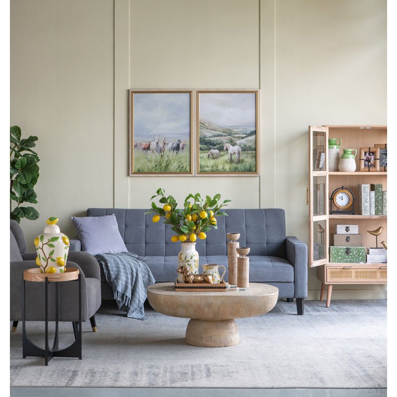 Ensemble de 2 impressions sur toile multicolores 23,6 x 31,5 po avec motifs de chevaux assortis