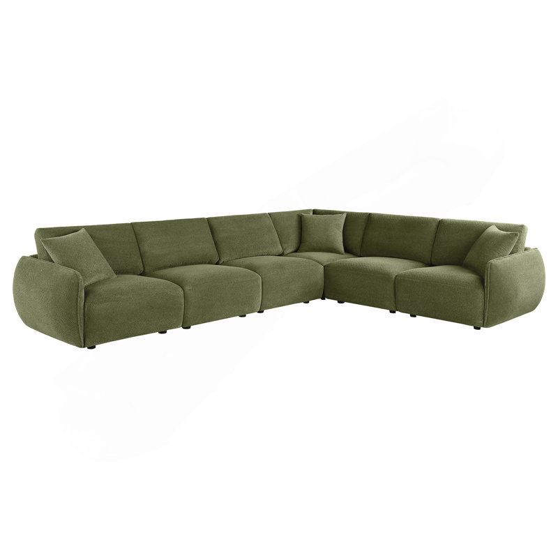 Canapé modulaire 6 pièces Logan, Vert