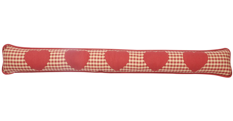 Johnnie Fabric Draught Excluder, Red/Tea