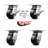 4 Piece Rubber on Aluminum Caster Set