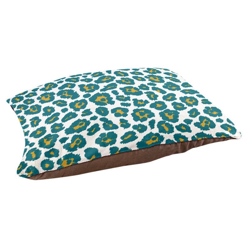 Coussin d'extérieur Indianapolis, Grand (l 30 po x P 40 po x H 5 po), Blanc / doré / bleu sarcelle