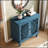Vintage Hollow-Carved Accent Cabinet, 2-Door Display Storage Sideboard With Symmetrical Floral Design, Adjustable Shelf And Solid Wood Legs For Living Room Entryway