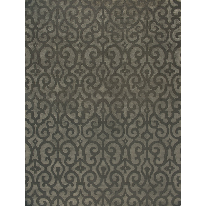 Tapis rectangulaire fumée / noir, Rectangle 8 pi x 10 pi