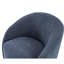 Fauteuil pivotant bleu à 360 degrés, tissu luxueux, fabrication moderne en bois massif à dossier en contreplaqué, confortable-236808766