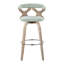 Tabourets de bar et de comptoir Laquietta Arabelle à hauteur fixe avec pieds en bois courbé et repose-pieds rond (ensemble de 2)-92192268-92297193