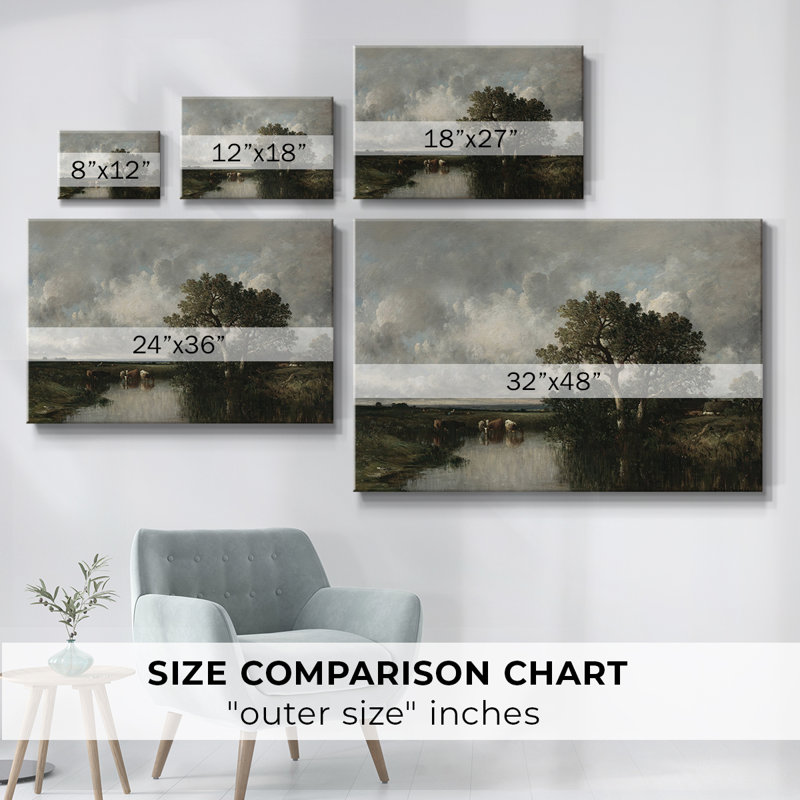 Vintage Landscape-CDLXVI, reproduction d'art sur toile, H 33 po x l 49 po