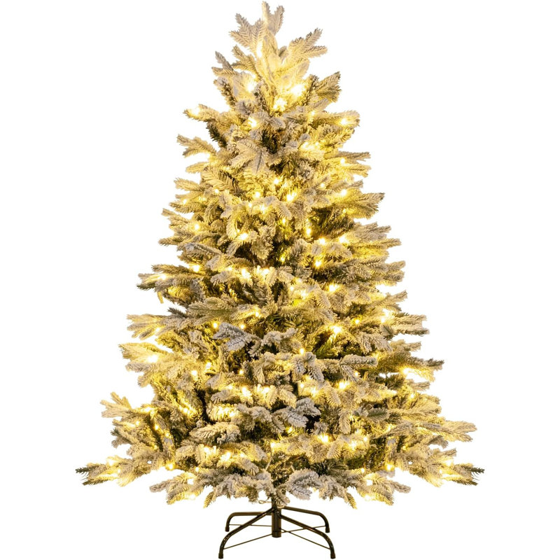Lighted Artificial Pine Christmas Tree, 146cm H