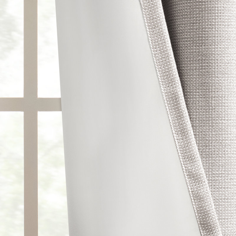Eclipse Eames Absolute Zero Blackout Curtain, 50 Inch x 84 Inch, Thermal Curtain, Insulated, Blackout Curtain for Bedroom or Living Room Curtain, 1 Panel, Gray
