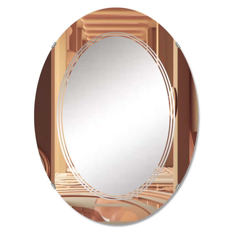 Kingsly - Miroir mural moderne ovale, 30 po x 20 po
