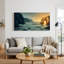 «Rocky Coastline With Golden Sunset Through Sea Arch», art mural sur toile-133537724