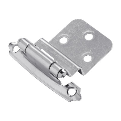 Superposition de surface à fermeture automatique, cadre encastré à fermeture automatique de 3/8 po - chrome - charnières de porte d'armoire (ensemble de 10)