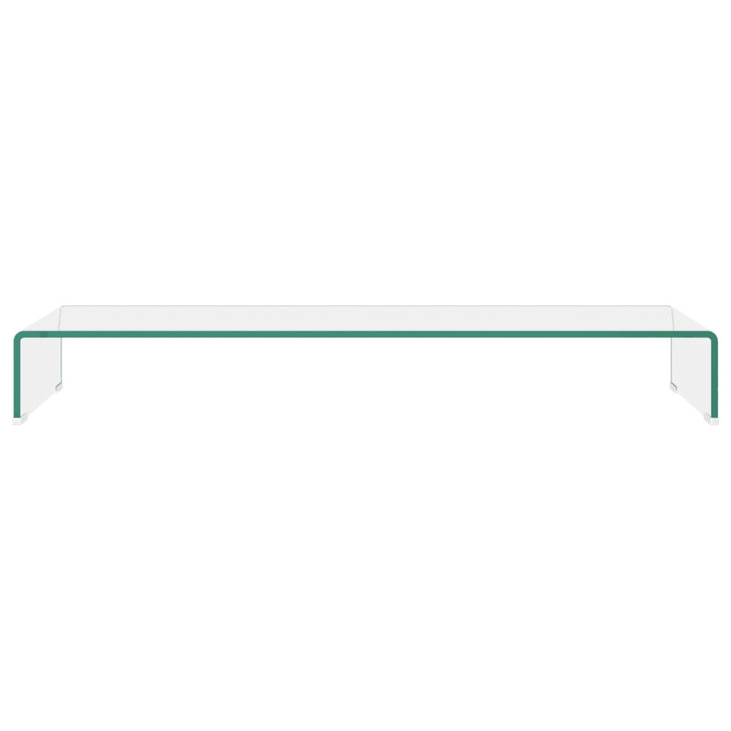 Wakeland TV Stand/Monitor Riser Glass, Green, 100cm