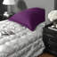 Ensemble de literie en velours luxueux, polyester mauve, décoration de chambre contemporaine