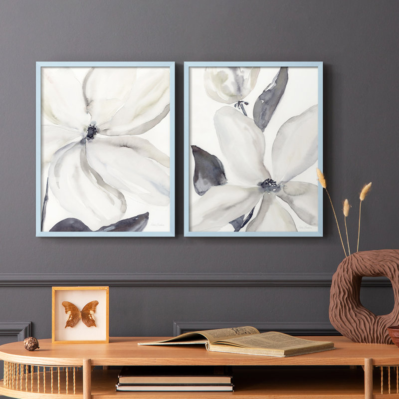 Reproduction encadrée Dayrise Bloom I-Premium - prête à être accrochée - aucun clou requis - aucun clou requis, Bleu