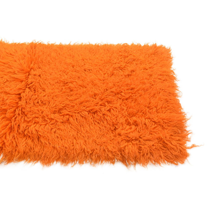5 Ft Rectangle Priester Orange Rug