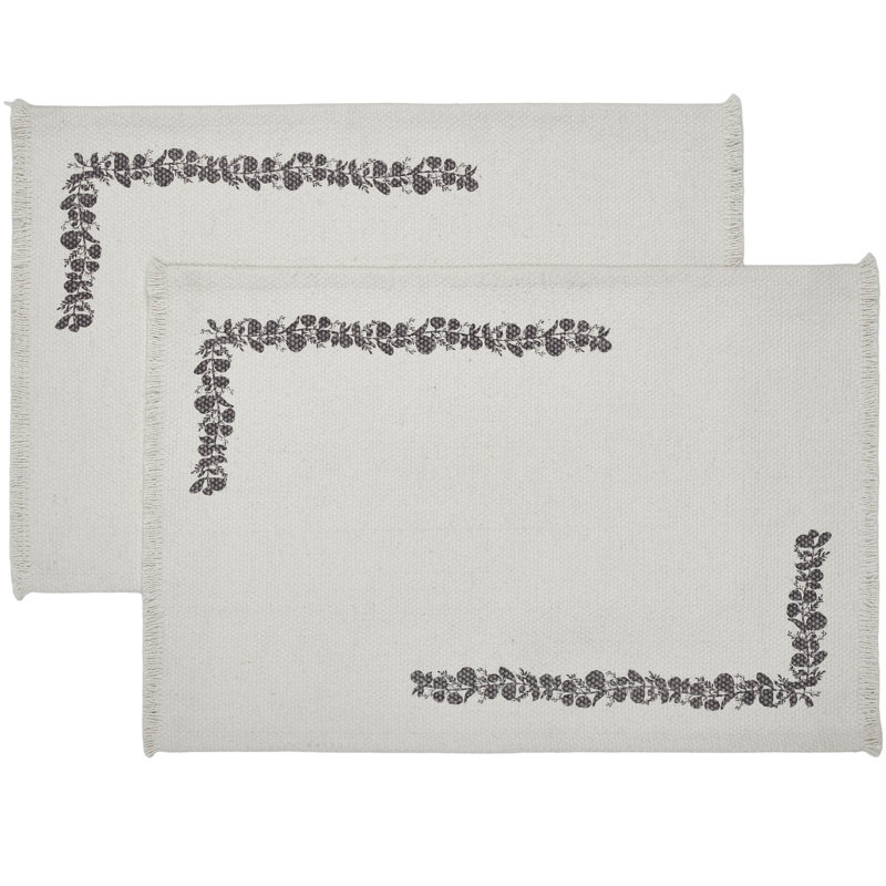 Jaganatha Cotton Blend Floral Rectangle Placemat