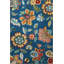Tapis bleu lavable décoratif à motif floral bleu-1548119160