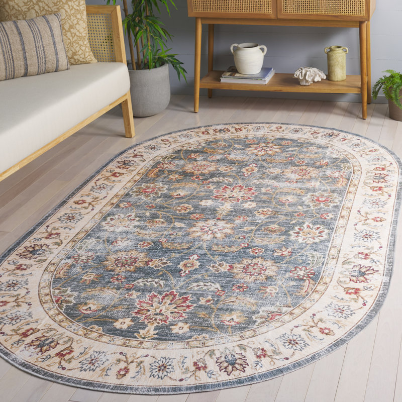 Arizona Performance Machine Washable Oriental Rug, Oval 5' x 8'