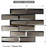 Gesele 12" x 12" Beveled Glass Brick Joint Wall Tile-69536377
