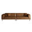 Canapé en cuir huilé de luxe 111,81 po, canapé rétro haut de gamme, structure robuste, sièges confortables