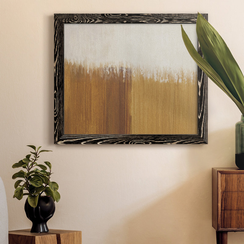Sundown - Peinture sur toile encadrée, H 20 po x l 17 po x P 1,5 po, Noir