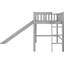 Lit mezzanine simple avec glissade Fun - gris-442455398-442455393