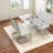 Modern Glass Dining Table Sets With Silver Legs For Kitchen