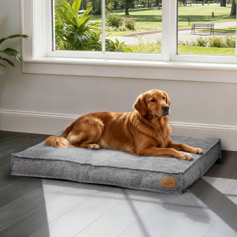Pet Bed Firm Support Crate Mattress, Grey, Large (10cm H x 103cm W x 69cm D)