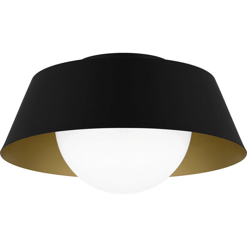 Plafonnier encastré noir mat 1 lumière Amarone