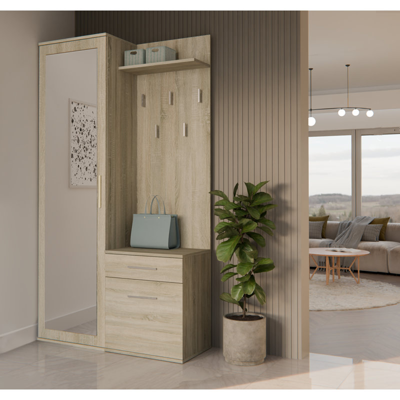 1 Door Laminate Wardrobe, Sonoma