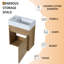 Meuble-lavabo mural simple 18,16 po avec plateau en résine Kuhns-88116763