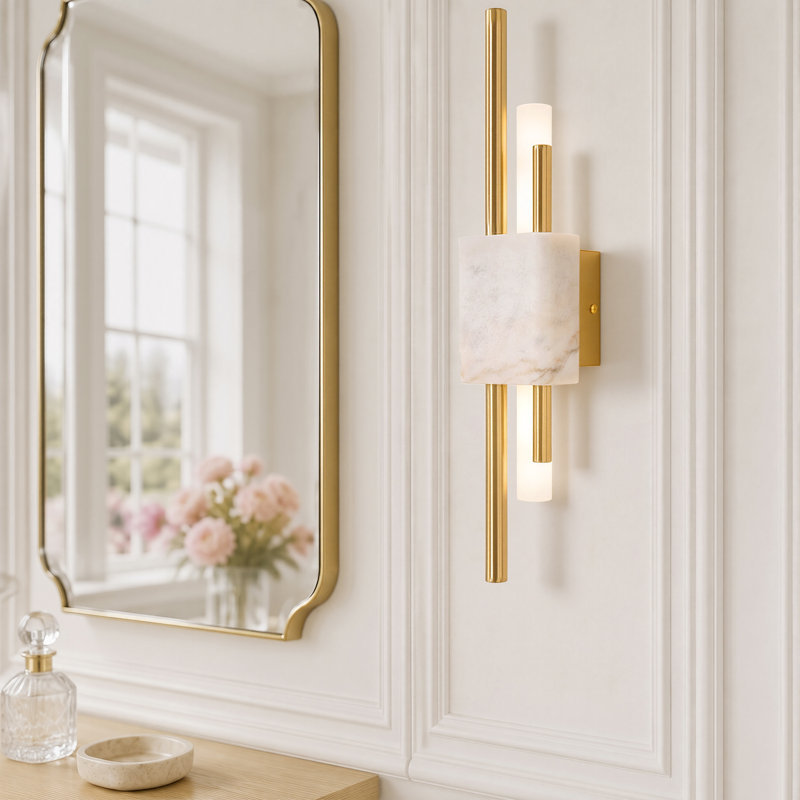 Real Marble Dimmable Wall Sconce