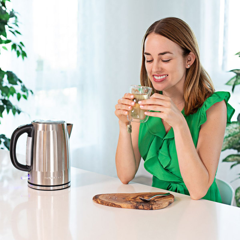Silver Stainless Steel 1.7L Electric Kettle with Auto Shut Off