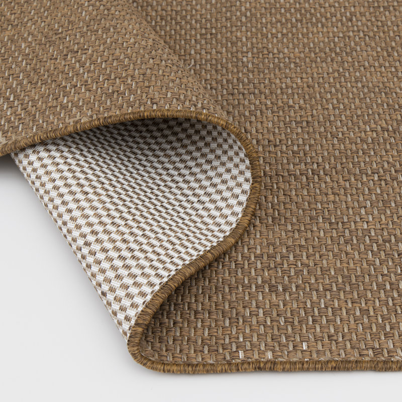 Tapis intérieur / extérieur en polypropylène brun Ebad Designs Massad Kinsley, Rectangle 7 pi 10 po x 9 pi 10 po