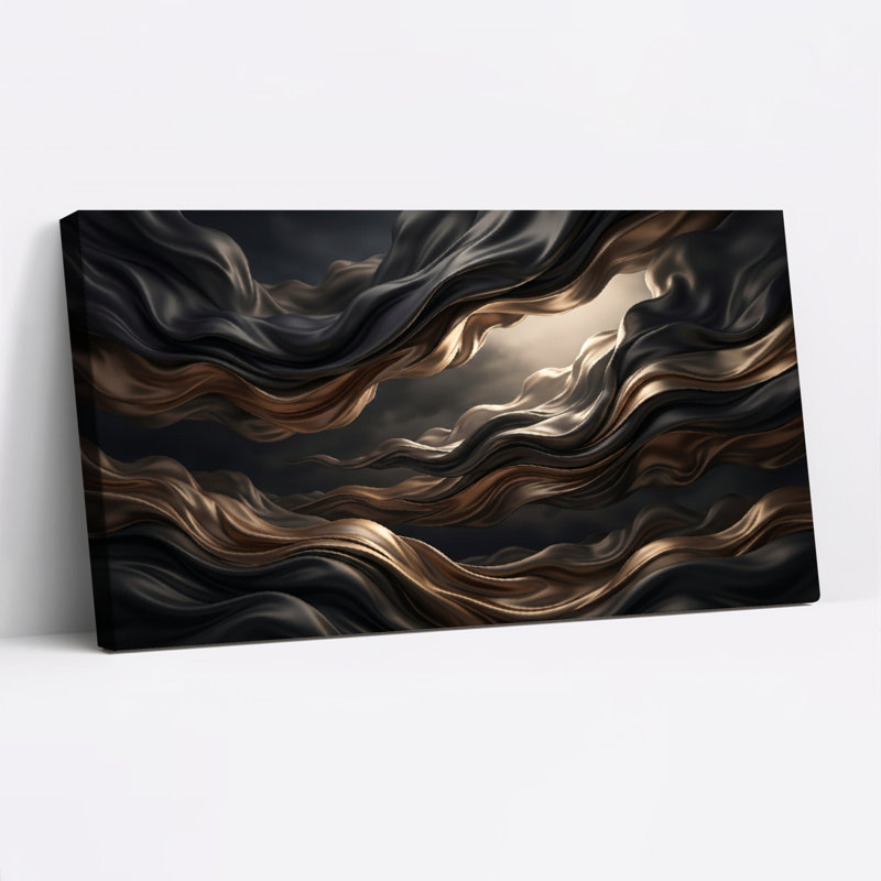 Ensemble de 1 tableau sur toile à motif de vagues, L 32 po x H 16 po, Wrapped Canvas